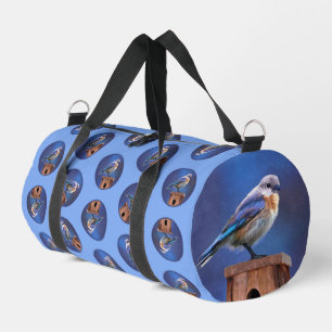 Bolso De Deporte Pequeño Arte original de pájaro azul del este
