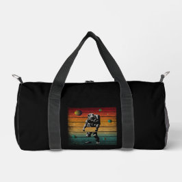 Bolso De Deporte Pequeño Astronauta Divertido de Moda Espacio Vintage Plane