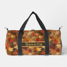 Autumn Leaves Grunge Duffel Bag
