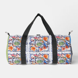 Bolso De Deporte Pequeño Ave y Flora Tropicales, monograma