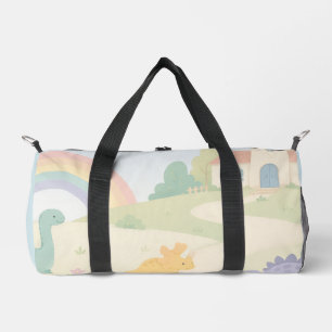 Bolso De Deporte Pequeño Aventura de preescolar Arcoíris con amigos dinosau