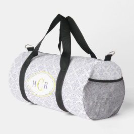 Bolso De Deporte Pequeño Azul Costero Francés Blanco Amarillo Enrejado Mono