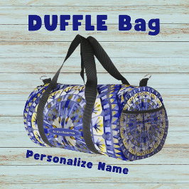 Bolso De Deporte Pequeño Azulejo de Mandala Mosaico Boho Azul Marino -