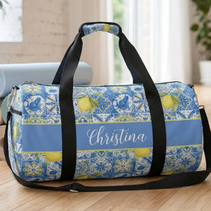 Bolso De Deporte Pequeño Azulejo Francés País Limón Patrón Provenzal