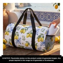 Azulejo Patrón País Francés Limón Amarillo Azul