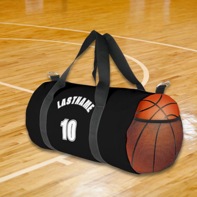 Bolso De Deporte Pequeño Baloncesto - Deportes de Team Name Personalizado (Basketball Custom Name Team Duffle Bags)
