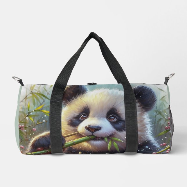 Bolso De Deporte Pequeño Bambú de oso panda adorable (Anverso)