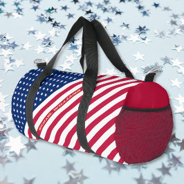 Bolso De Deporte Pequeño Bandera Americana Patriótica Monograma Gimnasio Vi