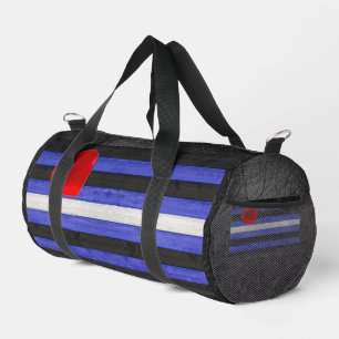 Bolso De Deporte Pequeño bandera de orgullo de cuero de SlipperyJoe's negro