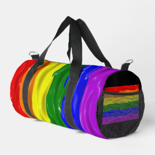 Bolso De Deporte Pequeño Bandera de orgullo de SlipperyJoe's brillo líquido
