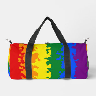 Bolso De Deporte Pequeño Bandera de orgullo gay arcoíris abstracto boho fun