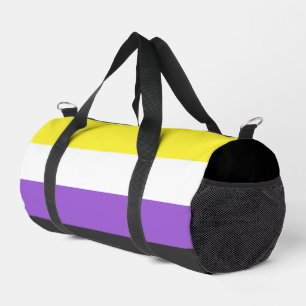 Bolso De Deporte Pequeño Bandera de orgullo no binario de SlipperyJoe's ama