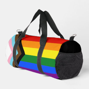 Bolso De Deporte Pequeño Bandera de orgullo progresista de SlipperyJoe's se