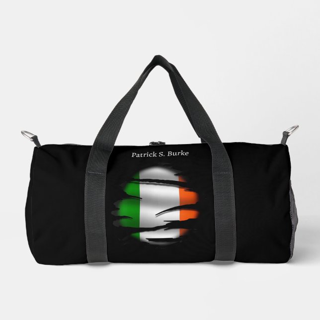 Bolso De Deporte Pequeño Bandera irlandesa arrancada de forma personalizada (Anverso)