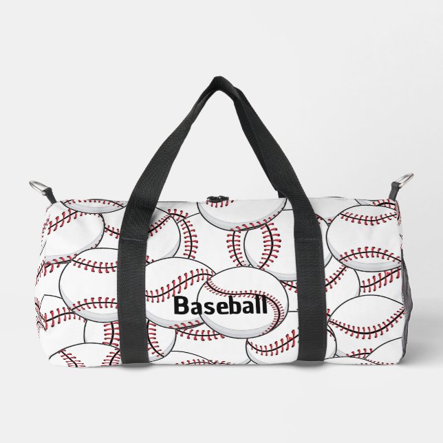 Bolso De Deporte Pequeño Baseballs Design Duffel Bag (Anverso)