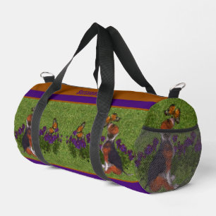 Bolso De Deporte Pequeño Beagle Puppy Butterflies Dog Art Personalizado