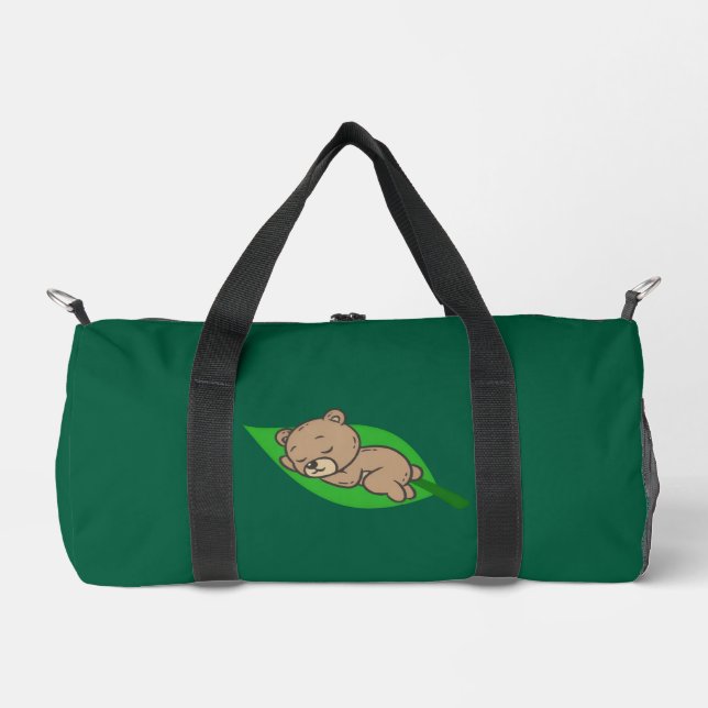 Bolso De Deporte Pequeño Bear on a Leaf Small (Anverso)