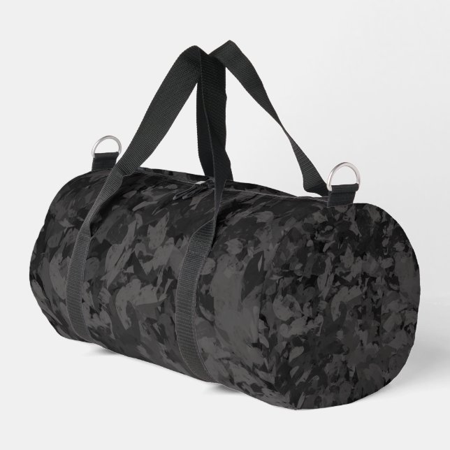 Bolso De Deporte Pequeño Black And Gray Abstract Graphic Art Design (Esquina izquierda)
