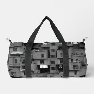 Bolso De Deporte Pequeño Black and White Architectural 