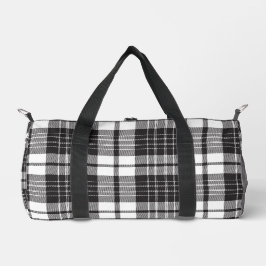 Bolso De Deporte Pequeño Black And White Plaid 