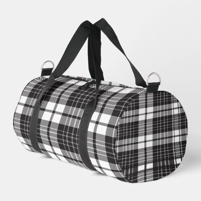 Bolso De Deporte Pequeño Black And White Plaid  (Esquina izquierda)