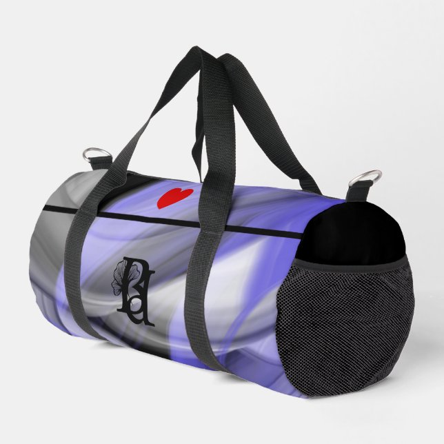 Bolso De Deporte Pequeño Black Small Gym Bag Trend Resumen Lavender Violet (Esquina derecha)