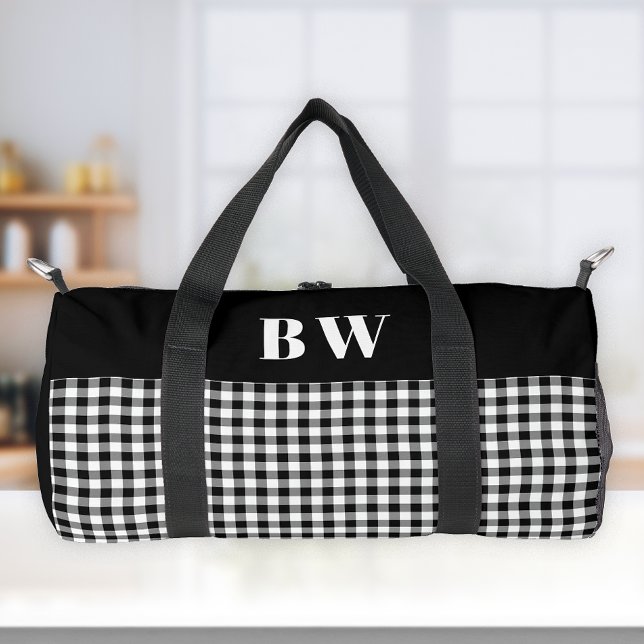 Bolso De Deporte Pequeño Black White Buffalo Check Implante Monograma negri (Subido por el creador)