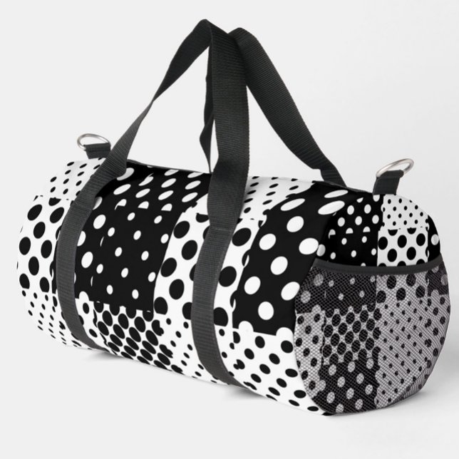Bolso De Deporte Pequeño Black White Fashion Polka Dots Style Design  (Subido por el creador)