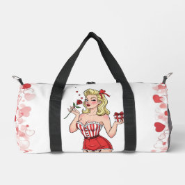 Bolso De Deporte Pequeño Blonde Retro Valentine Pin-Up Girl