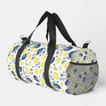 Blue French Country Lemon Pattern 