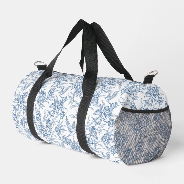 Bolso De Deporte Pequeño Blue French Toile (Esquina derecha)