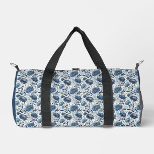 Bolso De Deporte Pequeño Blue Peony Garden Watercolor