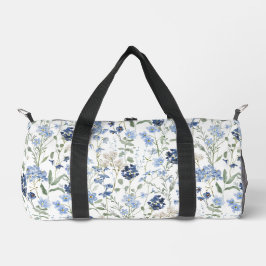 Bolso De Deporte Pequeño Blue Watercolor Wildflower