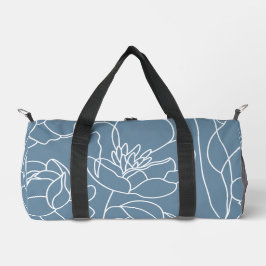 Bolso De Deporte Pequeño Blue Wildflower Modern