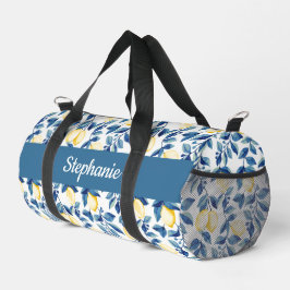 Bolso De Deporte Pequeño Blue Yellow Watercolor Lemon Monogram