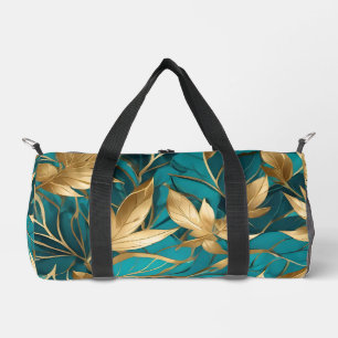 Bolso De Deporte Pequeño Boho de oro turquesa popular deja colección