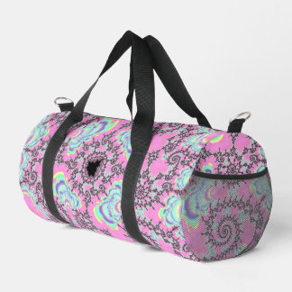 Bolso De Deporte Pequeño Boho Hippie Unicorn Pastel Mandelbrot Fractal