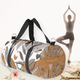 Bolso De Deporte Pequeño Boho Moda Floral Tu Cita De Nombre