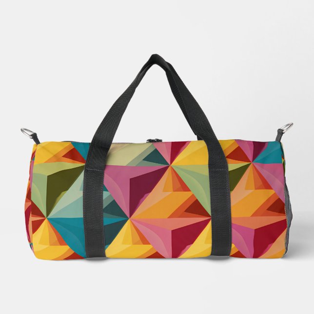Bolso De Deporte Pequeño Bold Geometric Triangle Pattern  (Anverso)