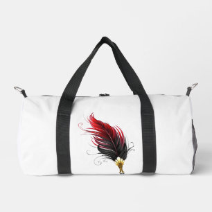 Bolso De Deporte Pequeño Bolígrafo pluma roja con plumilla dorada