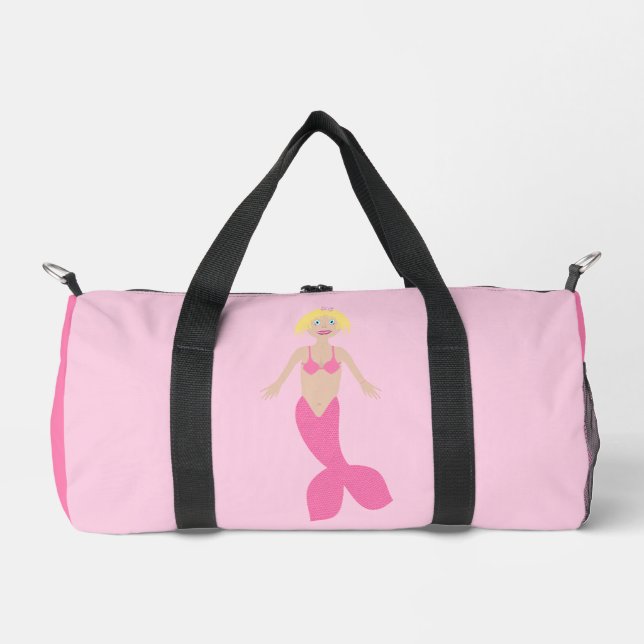 Bolso De Deporte Pequeño Bonito Fantasía rosa Mermaid (Anverso)
