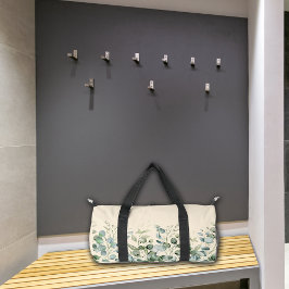 Bolso De Deporte Pequeño Botanicals Green Leafy Custom Name Monogram