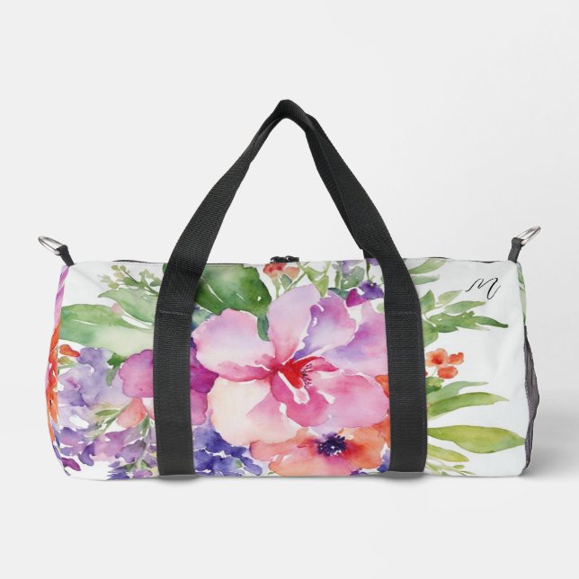 Bolso De Deporte Pequeño Bouquet acuarela (Anverso)