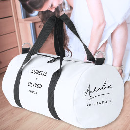 Bolso De Deporte Pequeño Bridesmaid escritura Minimalista moderna personali