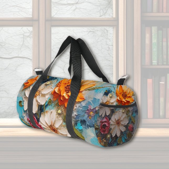 Bolso De Deporte Pequeño Bright Painted Flowers (Subido por el creador)