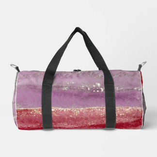 Bolso De Deporte Pequeño Brillo elegante morado y dorado