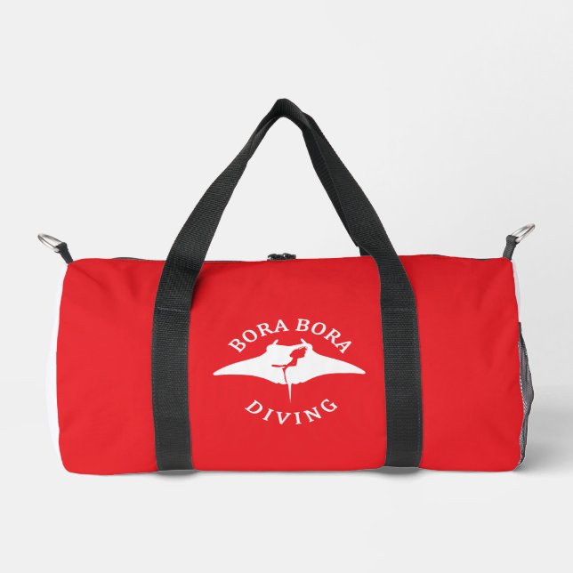 Bolso De Deporte Pequeño Buceo Con Manta En Bora Bora (Anverso)