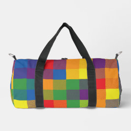 Bolso De Deporte Pequeño Búfalo arcoiris Check Pride Colorido Pequeño