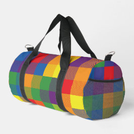 Bolso De Deporte Pequeño Búfalo arcoiris Check Pride Colorido Pequeño