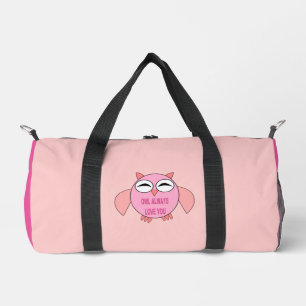 Bolso De Deporte Pequeño Búho de mensajes de amor